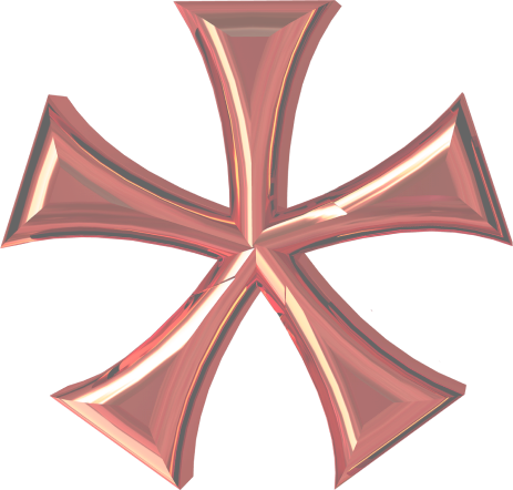 glossy red cross